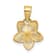14k Yellow Gold Polished and Textured Plumeria Pendant