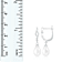 7-8mm White Cultured Freshwater Pearl and Cubic Zirconia Rhodium Over
Sterling Silver Earrings