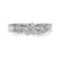 Rhodium Over 14K White Gold AA Quality Trio Engagement Ring 0.13ctw