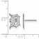 Rhodium Over Sterling Silver MLB LogoArt Detroit Tigers Post Earrings