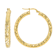 Mirror Faceted Hoop Earrings In 18K Gold Over Bronze