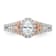 14K Two-tone Lab Grown Diamond Halo Engagement Ring 0.804ctw