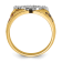 10K Two-tone Yellow and White Gold Men's Enamel and Diamond Masonic
Shriner's Ring 0.152ctw