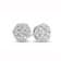 1.00cttw Diamond Cluster Earring Set in 14k White Gold