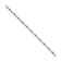 Rhodium Over 14k White Gold Diamond and Emerald Bracelet