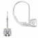 White Cubic Zirconia 14k White Gold Earrings With Velvet Gift Box 1.00ctw