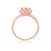 White Topaz 14K Rose Gold Over Sterling Silver Flower Design Ring, 1.42ctw