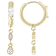 Marquise And Pear CZ Drop Earrings In 18K Gold Over Sterling Silver