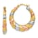 14k Yellow Gold and Rhodium Over 14k Yellow Gold 7/16" Scalloped
Hoop Earrings