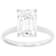 Lab-Grown Diamond Emerald-Cut Solitaire Ring In 14K White Gold 3.00ct
