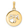 14k Two-tone Gold Diamond-cut MOM Cut-out Heart Pendant