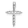 Rhodium Over 14K White Gold Lab Grown Diamond Letter T Initial Pendant