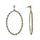 Off Park® Collection, Gold Tone Clear Crystal Oval Earring.
