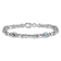 Rhodium Over 14k White Gold Rainbow Gemstone Bracelet