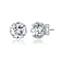 CZ Stud Earrings In Sterling Silver 3.8ctw