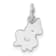 Rhodium Over Sterling Silver Pink/White/Black Enamel Unicorn Children's Pendant