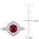 Ruby and Diamond 14K White Gold Ring 1.57ctw