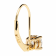 White Cubic Zirconia 14k Yellow Gold Earrings With Velvet Gift Box 1.00ctw