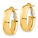 14k Yellow Gold High Polished 3/4" Oval Hoop Earrings