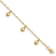 14K Yellow Gold Child's Puffed Heart Charm Bracelet