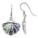 Rhodium Over Sterling Silver Polished Abalone Shell Dangle Earrings