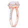 Oval and White Topaz 10K Rose Gold Ring 2.37ctw
