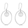 14KW Dangling Hoops  8mm Cultured  Pearl Earrings,