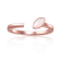 White Opal 14K Rose Gold Over Sterling Silver Marquise Solitaire Open
Ring Opal Ring