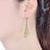 CZ Pave Drop Earrings In 14K Gold Over Brass