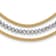 14K Two-tone Polished and Diamond-cut Layered Plus 2-inch Ext. Necklace