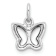 Rhodium Over 14k White Gold Cut-Out Butterfly Pendant