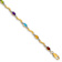 10k Yellow Gold and Rhodium Over 10k Yellow Gold Diamond and
Multi-Gemstone Bracelet
