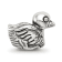 Sterling Silver Duck Bead