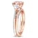 White Topaz, Morganite and Diamond 10K Rose Gold Ring 2.29ctw
