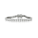 Princess-Cut CZ Tennis Bracelet In Rhodium Over Brass