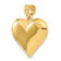 14k Yellow Gold 3D Polished Puffed Heart Pendant