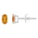 5x3mm Oval Citrine 14k White Gold Stud Earrings