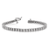 Rhodium Over 14k White Gold Illusion Setting Diamond Bracelet