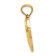 14k Yellow Gold Textured Polished MOM and Heart In Heart Pendant