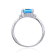 Blue and White Topaz Sterling Silver Ring, 2.17ctw