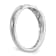 Rhodium Over 14K White Gold Diamond Trio Ladies Wedding Band 0.05ctw