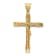 14K Yellow and White Gold Cubic Zirconia Crucifix Pendant