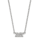 Rhodium Over Sterling Silver LogoArt Sigma Delta Tau Medium Pendant Necklace