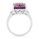 Amethyst with White Zircon Accents Rhodium Over Sterling Silver
Statement Ring, 5.96ctw