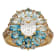 Swiss Blue Topaz 18k Yellow Gold Over Sterling Silver Ring
