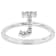 CZ Initial J Ring In Sterling Silver 0.24ctw