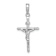 Rhodium Over 14k White Gold Stick Style Crucifix Pendant