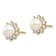 14K Yellow Gold Children's 5-6mm White Freshwater Cultured Pearl and
Cubic Zirconia Stud Earrings
