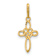 14k Yellow Gold Polished Heart Celtic Cross Pendant