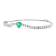 Lab Created Emerald and Moissanite Accent Sterling Silver Heart Shape
Tennis Bracelet
